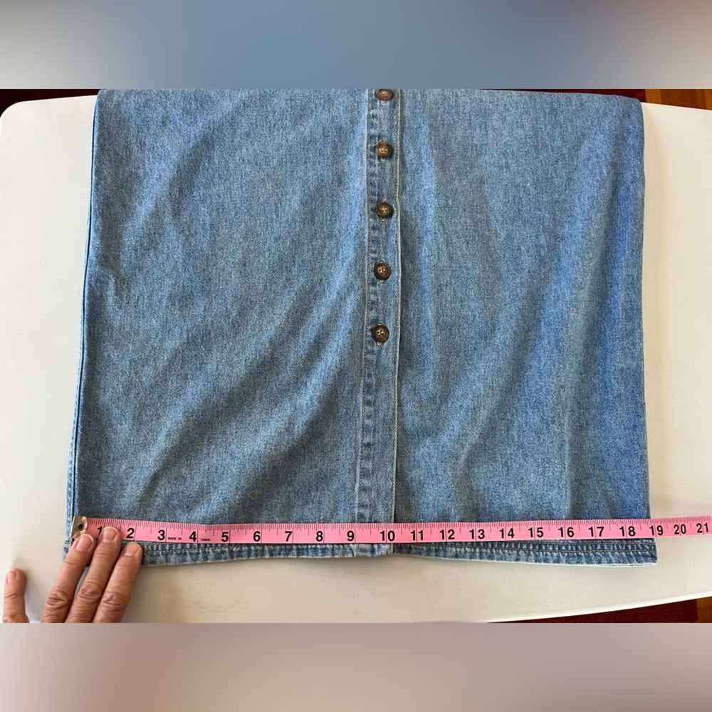 Gloria Vanderbilt Denim Button-Down Long Pencil Skirt - Picture 6 of 13